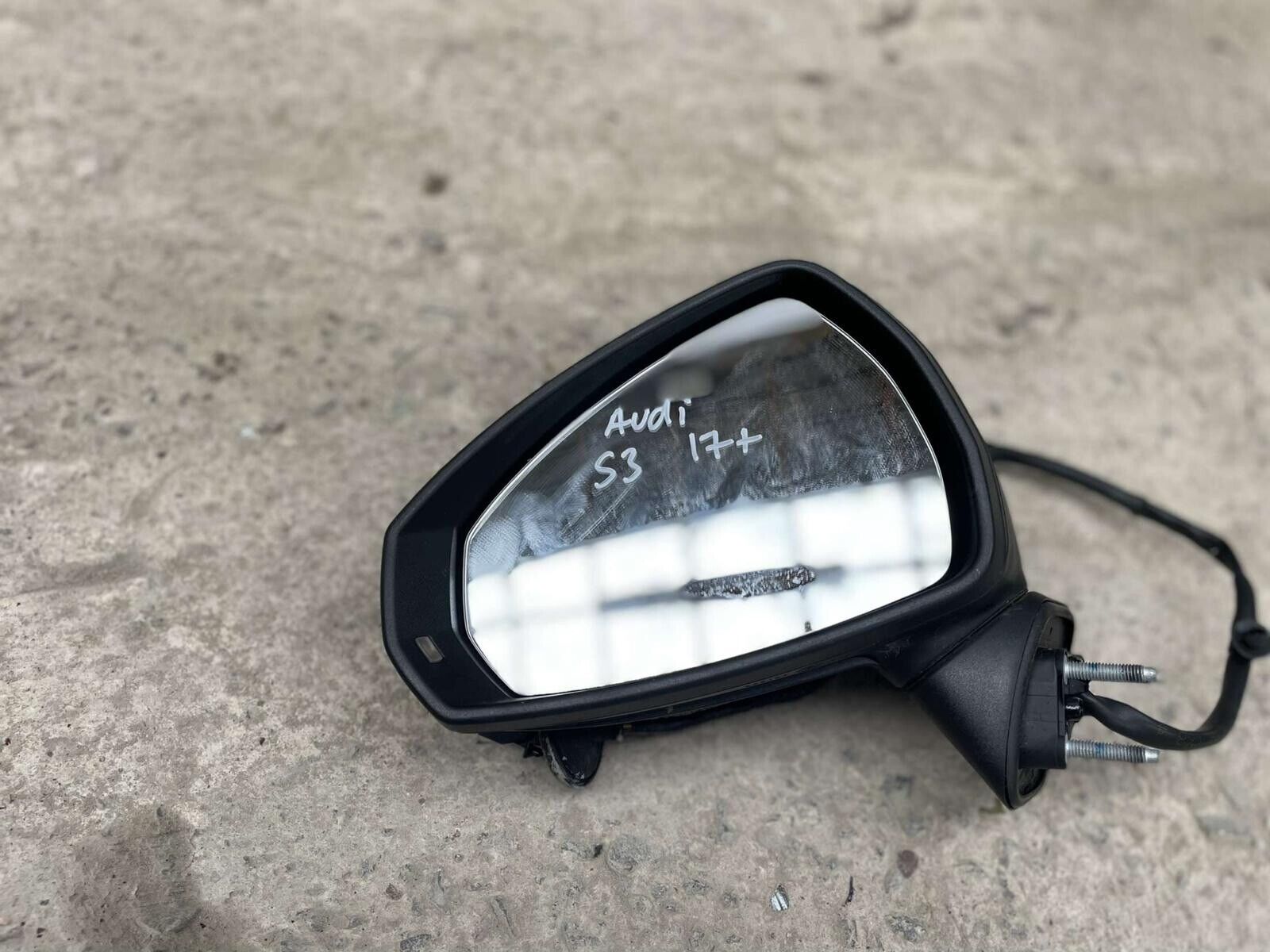 Audi A3 S3 8V Nearside Passenger Side Wing Mirror Black 2012 To 